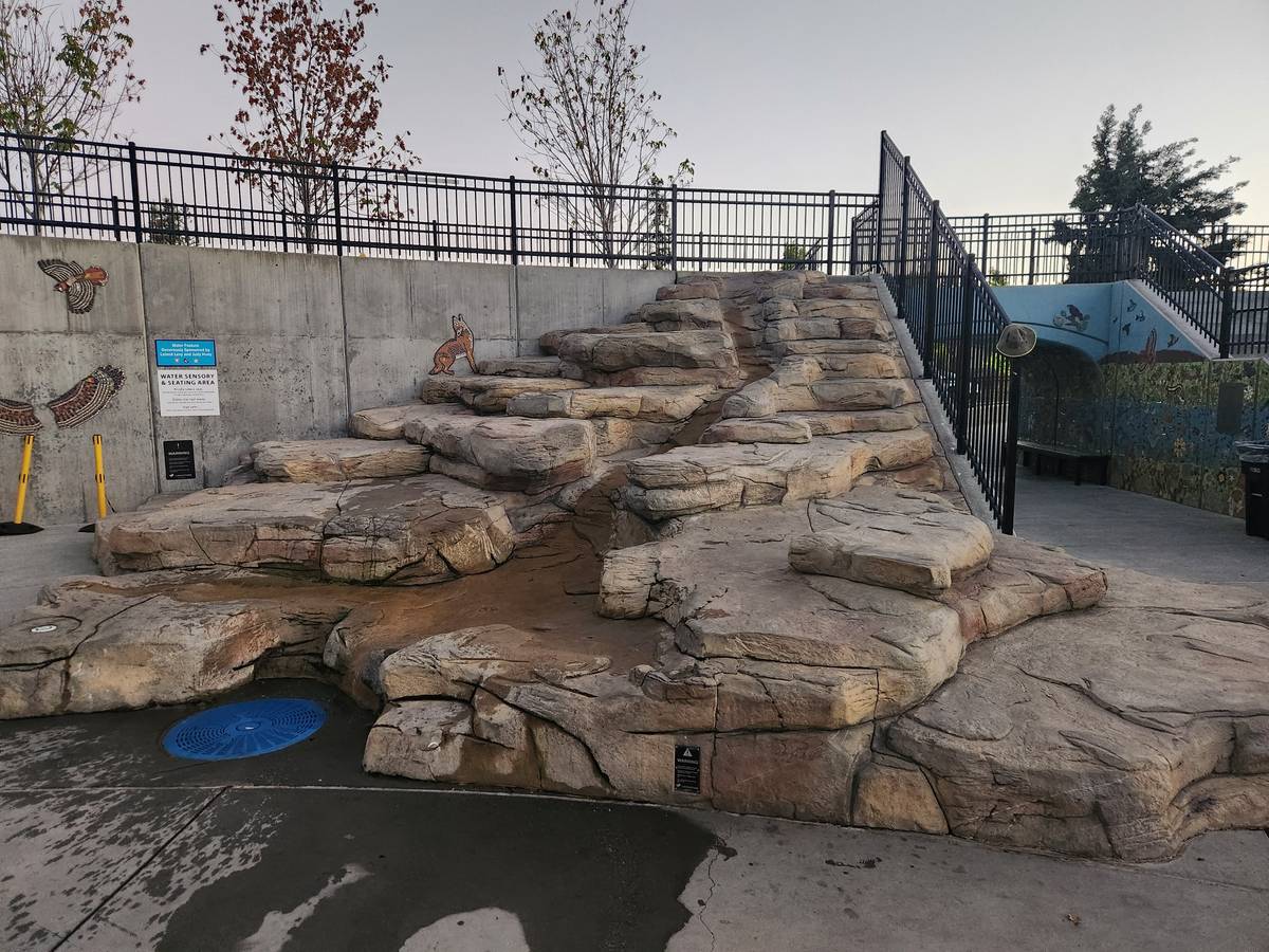 The rock pile water cascade for big kids